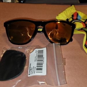 OAKLEY FROGSKINS GLOSS BLACK FRAME WITH FIRE RED LENS